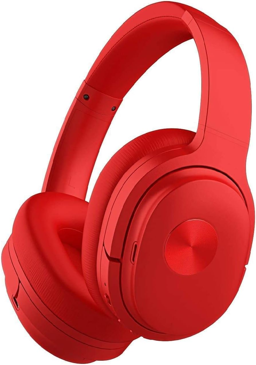 se7 dual feedback active noise cancelling headphones bluetooth headphones wireless headphones over ear built in microphone deep bass 30 hours for tra