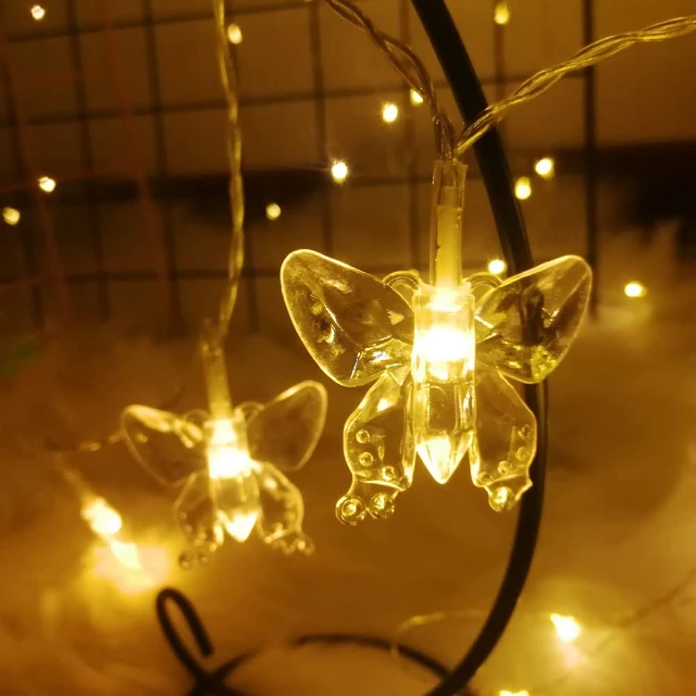 String Lights for Indoor Outdoor Decoration Diwali Light for Party Birthday Diwali Christmas Navratri Valentine Gift Home Decoration Lights (20 led Butterfly)