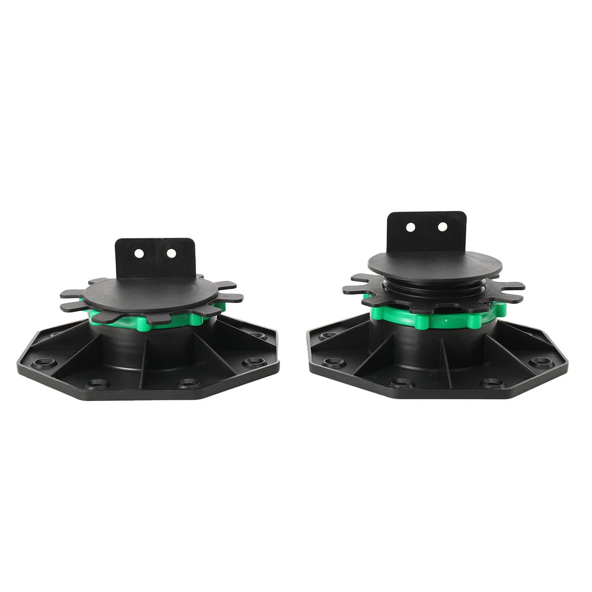 24 Pezzi Piedini Regolabili in Plastica 40-60mm, Supporti Regolabili Pavimento per Plastica Legno WPC, Cuscinetto per Trave Universal Base Regolabile per Lastre