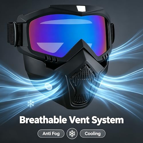 Image of Paintball Mask Anti Fog,Tactical Full Face Mask Ski Mask Goggles Detachable Adjustable,Motorcycle Riding Face Protection