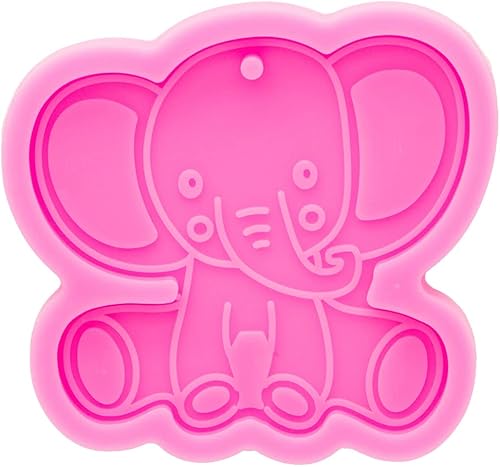 Miniatura 6 de Molde de resina de silicona de elefante para bebé, molde de resina con forma de elefante, lindo molde de resina de exposición para joyería y