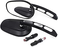 Vista 1 de Espejo retrovisor de motocicleta, accesorios de motocicleta, Cafe Racer, compatible con Harley compatible con espejos Davidson, espejos cromados