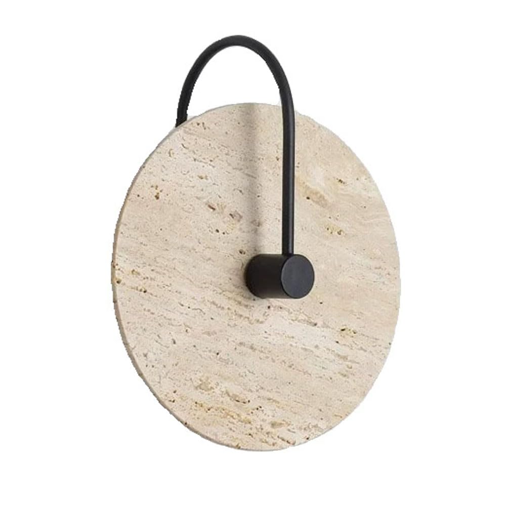 XYBZJP 12.6in Nordic Industrial Style Yellow Travertine Wall Sconce, Hard Wire Connection Wall Light, Natural Stone Wall Lamp, Living Room Staircase Bedroom Decorative Lighting Fixtures