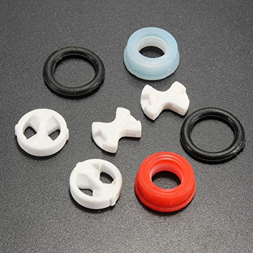 Acofuns 8Pcs Ceramic Disc Silicon Washer Insert Turn Replacement for Valve Tap