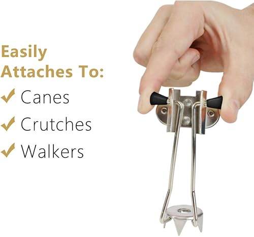 Miniatura 4 de Puntas de caña para hielo, accesorio retráctil de punta de bastón de hielo, muletas de movilidad para caminar, agarre de hielo para bastones de