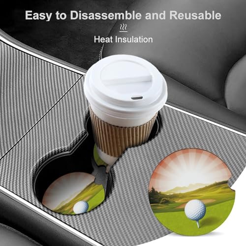 Dessous de verre antidérapants pour automobile de sport lot de 6 protections 6cm - 5
