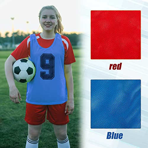 Image of Vabean 24 Pack Nylon Mesh Scrimmage Team Practice Vests Pinnies Jerseys Train Vest for Adult Sport Basketball Soccer Football
