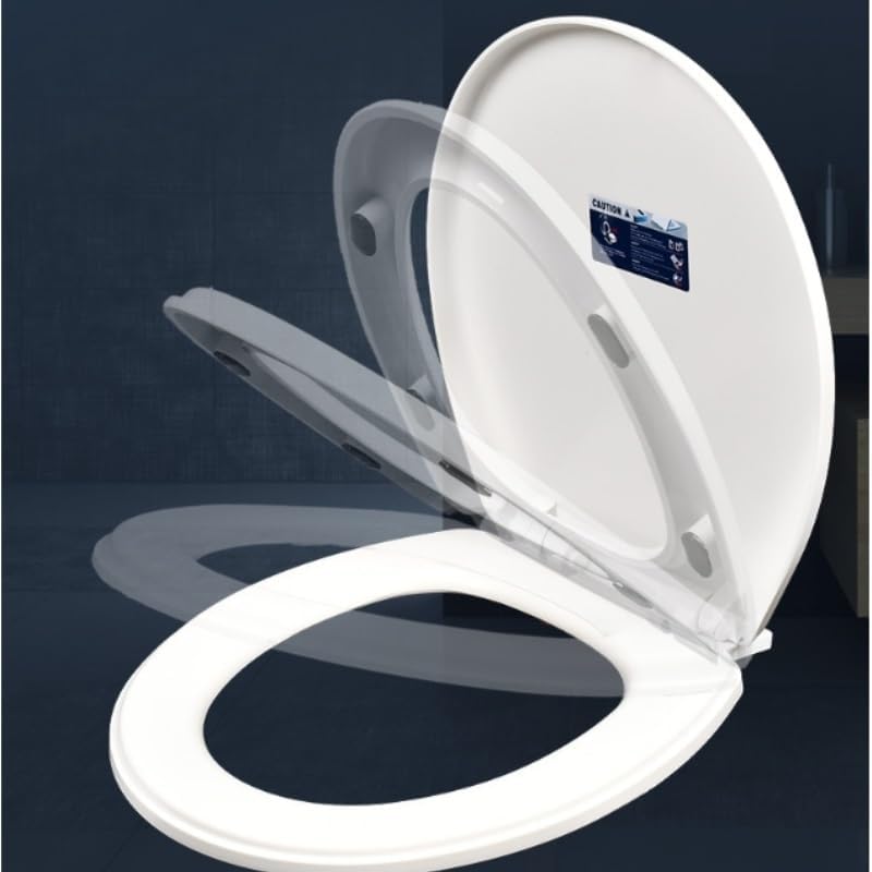 Square Toilet Seats Cover Slow Down Quick Release Bidet(35.5 * 37cm)