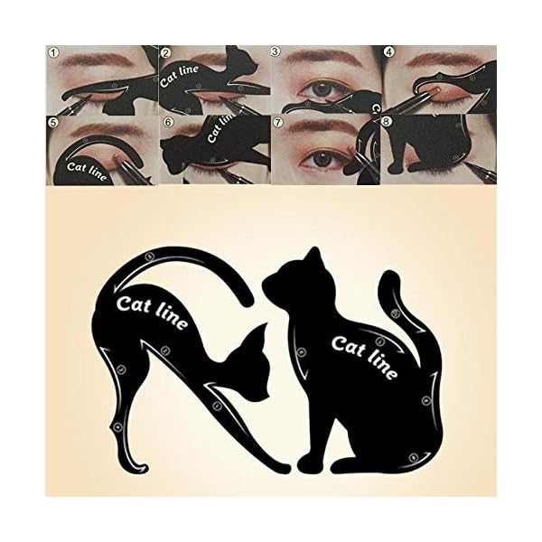 Eye-Makeup-Tool-Kit-for-Women-Cat-Eyeliner-Stencil-24-Shapes-Eyebrow-StencilEyebrow-Trimmer-Scissors-With-Comb-Hair-Remover-Beauty-Tools Eye Makeup Tool Kit for Women Cat Eyeliner Stencil / 24 Shapes Eyebrow Stencil/Eyebrow Trimmer Scissors With Comb Hair…