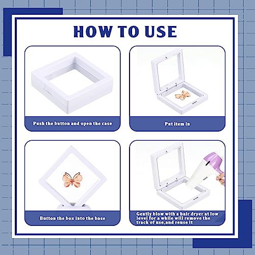 Set de 60 cajas display 3D para monedas decorativas miniatura 3