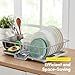 Space-Saving 3-Piece Dish Drainer Rack Set with Cutlery Holder - Maximize Kitchen Countertop Space, Silver