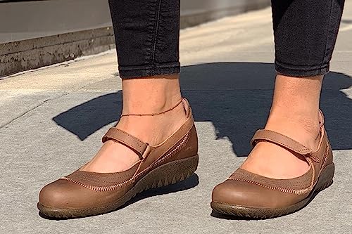 Image of NAOT Footwear Women's Kirei Maryjane with Cork Footbed and Arch Comfort and Support - Lightweight and Perfect for Travel- Removable Footbed