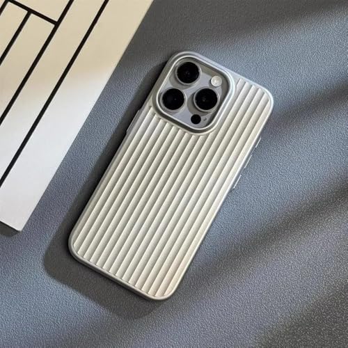 Coque rigide iPhone 16 Pro Max ondulée et antichoc électroplaquée