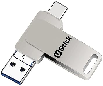 Ustick 256 GB 3 in 1 Pen Drive with Micro USB, USB A, Type-C for iOS & Android Compatible with iPhone, iPad, Android, PC and More Devices