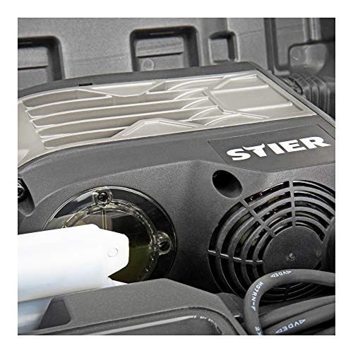 Foto von STIER Abbruchhammer SAH2000, 1700 W, 50 J, 2000 Schläge pro Min, Sechskant Aufnahme, 3 m Kabellänge, HEX-Werkzeugaufnahmesystem, inkl. Ölstandkontrolle und verstellbaren Handgriff