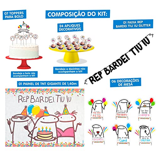 Flork Meme Decoração Rep Bardei Tiu Iu Kit Festa Aniversário