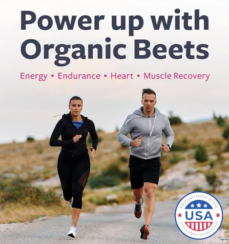 Organic Beet Root Powder Tablets - Extra Strength Beet Supplement with Black Pepper Extract for Enhanced Absorption to Support Heart Health Nitric Oxide Production & Athletic Performance (3 Months)