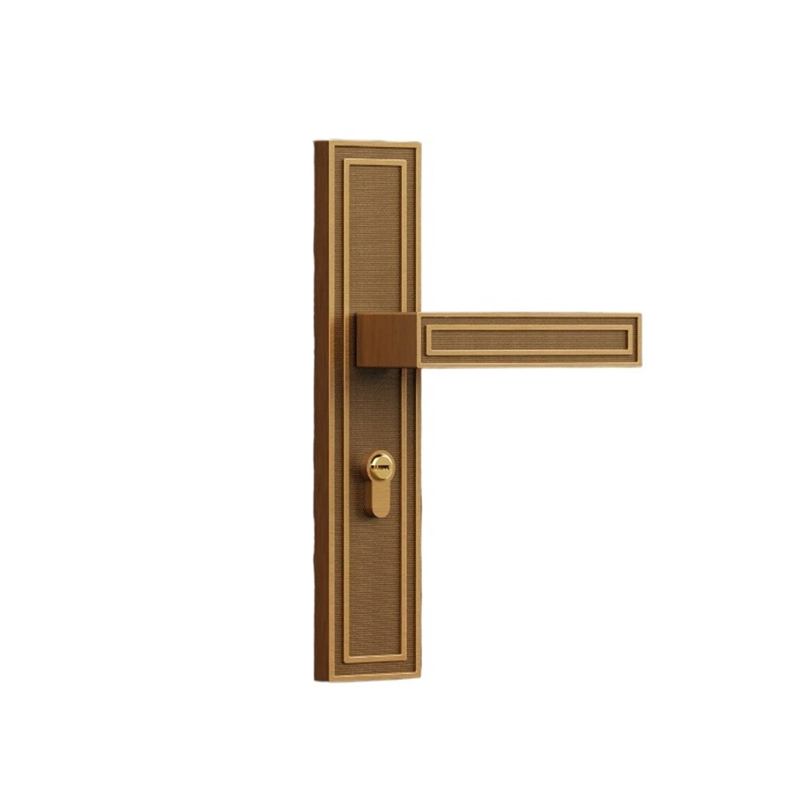 Sjloynwq 100*40*20Mm 1 Set Zinc Alloy Silent Door Lock Bedroom Handle With Key(100*40*20Mm)