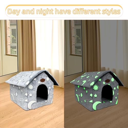 Maison pour chat en peluche de qualité supérieure Whiwhi avec coussin doux lavable - 4
