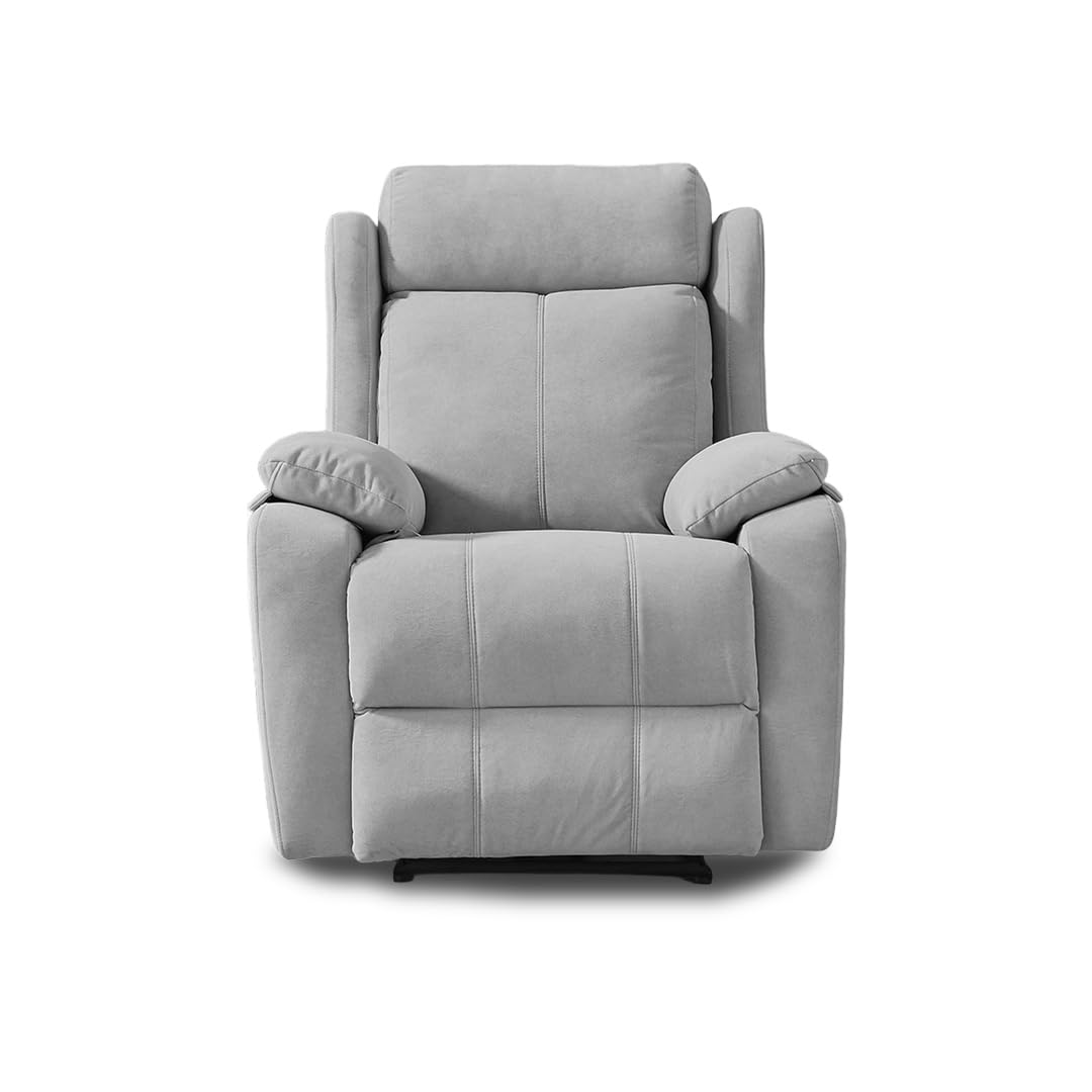 Genérico Sillon Relax Reclinable Electrico, Gravedad Cero | Desenfundable, Botonera Cromada con Puerto USB | Madera de Pino | Sillones Reclinables | Relax | Silla Sofa | Electrico Moderno | Gris