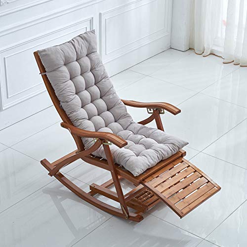ZYHA Cojín para Silla con Respaldo Alto Jardín Microfibra Cómodo Mecedora Patio Exterior Cojín con Tumbona Cojín de Asiento reclinable Acolchado Grueso con Respaldo 125x48cm Rojo 1 Piezas