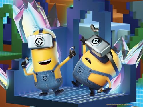 Prime 3D Universal | Minions | Rompecabezas 3D | Rompecabezas de 100 piezas para niños | Tamaño terminado 12 x 9 pulgadas | Desafiante y divertido para niños y familias | Efecto lenticular 3D