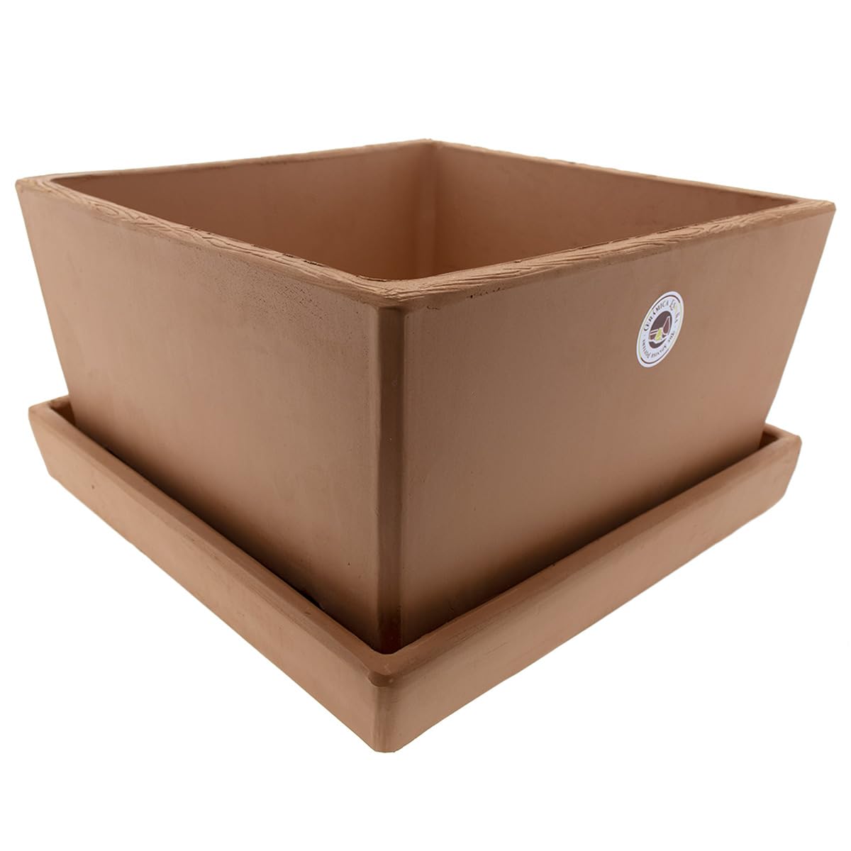 CERÁMICA ESPAÑA | Macetas de Barro Rojo | Macetas Decorativas | Macetas de cerámica | Macetas Exterior | Maceta Interior | Maceta Bonsai - Modelo J03 | 32x32x19 cm | Plato Incluido