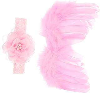 Beatifufu Conjunto de 1 conjunto de roupa de bebê para crianças, laços de cabelo para recém-nascidos, adereços para fotos, acessório para fotos de bebê, acessório para fotos de bebê, acessório para fotos e bebês