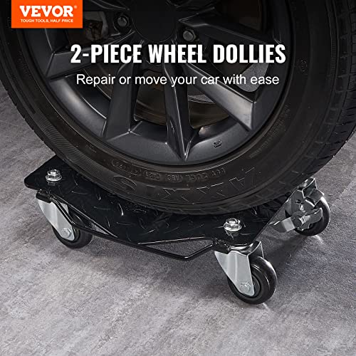 Image of VEVOR Wheel Dolly, 3000 lbs Car Moving Dolly, Wheel Dolly Car Tire Stake Set of 2 Piece, Heavy-Duty Car Tire Dolly Cart Moving Cars, Trucks, Trailers, Motorcycles, and Boats