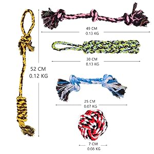 Youngever 5 Pack Durable Dog Rope Toys, Puppy Toys, Teething Toys for Small and Medium Dogs Youngever 5 Pack Durable Dog Rope Toys, Puppy Toys, Teething Toys for Small and Medium Dogs