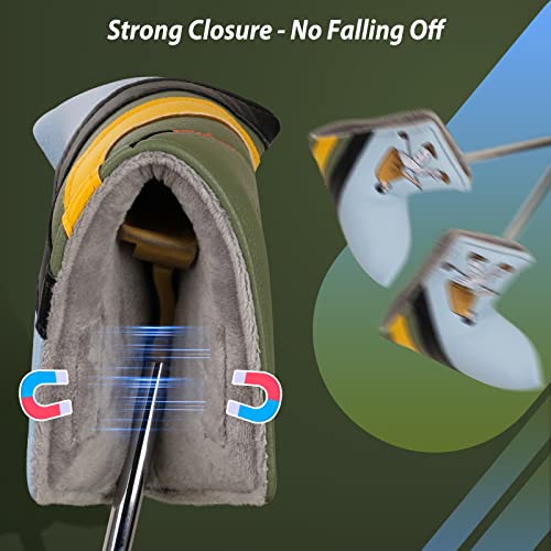 Lzfan Golf Club Covers Funny Blade Putter Cover Golf Head Covers Club Protector Strong Magnetic Bar Closure Headcover For Scotty Cameron Taylormade Odyssey #TOP3