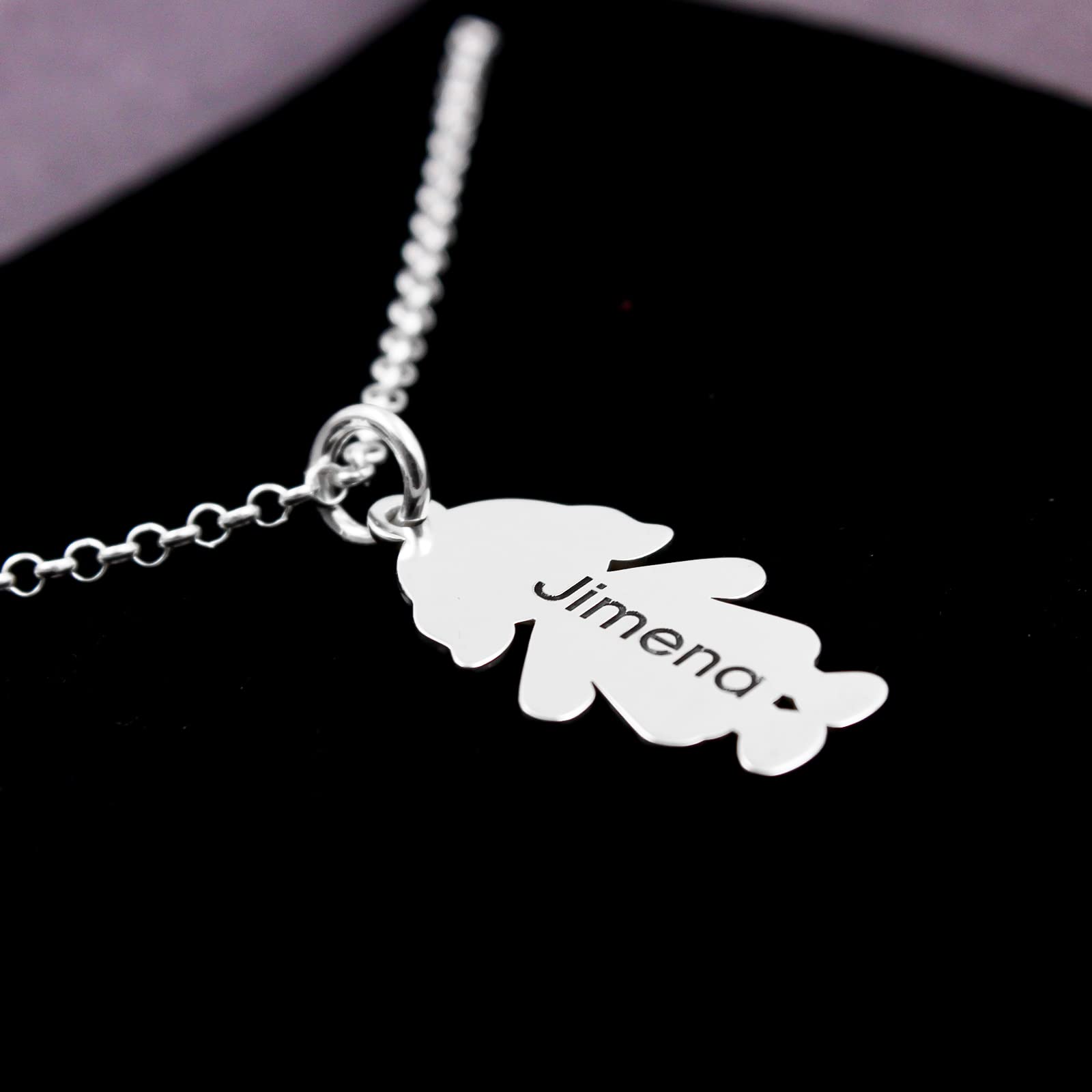 Collar Con Niños Plata de ley Personalizado- Colgante para Mama, Abuela, Tía o Madre Primeriza con Nombres de Hijos, Nietos o Sobrinos - Ideas Regalo Dia de la Madre Navidad Cumpleaños o Aniversario