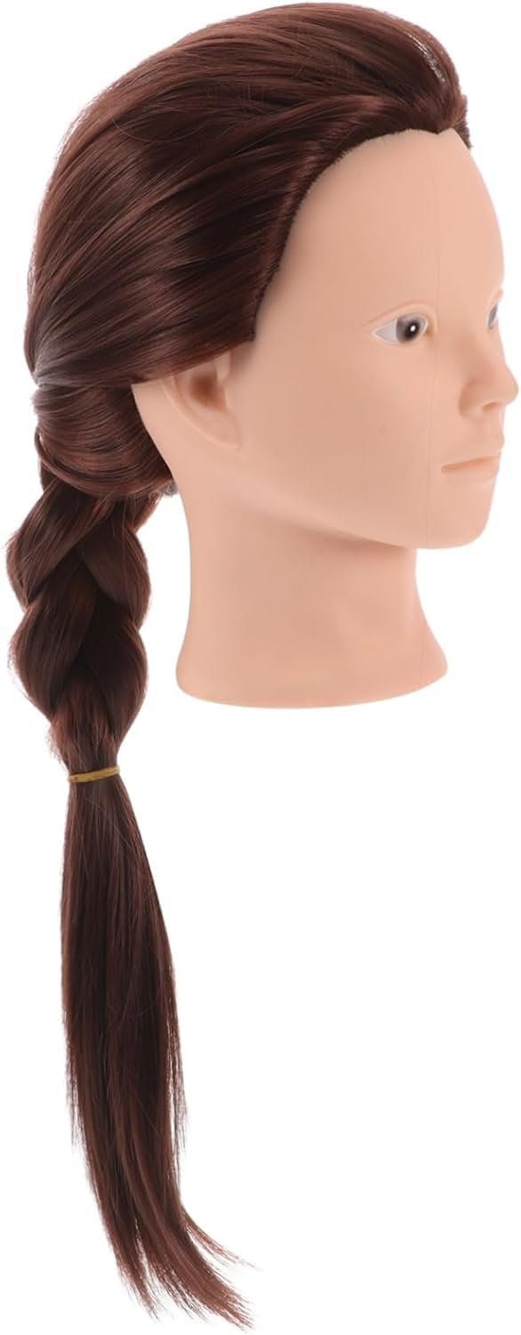 CONGRUI Mannequin Head With Realistic For Braiding Techniques Cosmetology Hairdressing Heat Styling