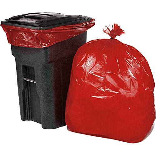 Image of ORILEY Biodegradable Garbage Bag Eco-Friendly 50 Micron Lab Tested Bio Hazard Waste Bag for Hospital, Office, Home & Kitchen (Red, 21 inch x 25 inch, 15 Pcs)
