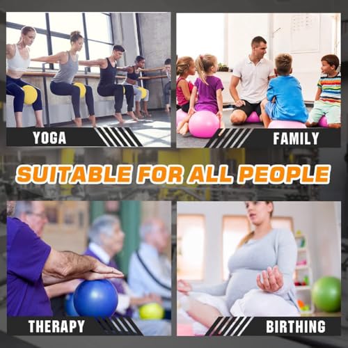 Image of 9 Inch Exercise Pilates Ball Mini Exercise Barre Ball for Yoga,Stability Exercise Training Gym Anti Burst and Slip Resistant Balls Physical Therapy Improves Balance, Core Strength
