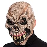 Skelett latex mask w/big teeth w/huvud
