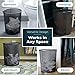 Greenco Small Trash Cans for Home or Office, 2-Pack, 6 Gallon Black Mesh Round Trash Cans, Lightweight, Sturdy for Under Desk, Kitchen, Bedroom, Den, or Recycling Can