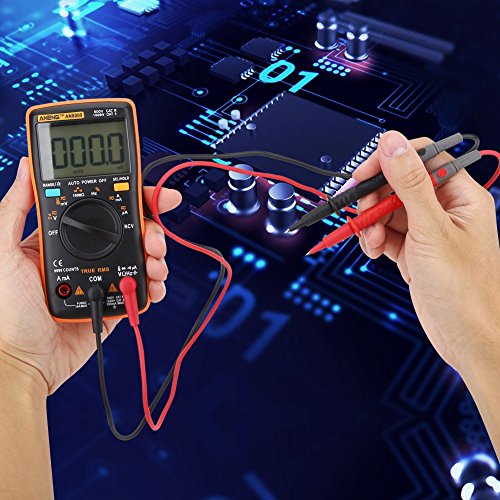 Image of AN8009 Digital Multimeter Handheld Portable Auto Range True RMS AC /DC Voltage Electronic Meter Backlight LCD Display