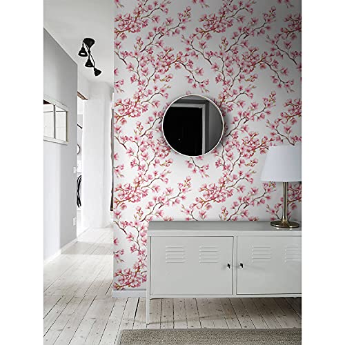 Décoration Murale Facile sans Colle Papier Peint Fleurs Cerisier - 2