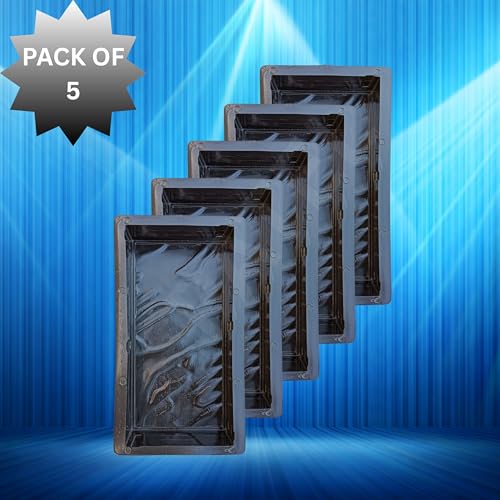 Image of Rubber 12x6 Marble Paver Block Mould 60mm | Rubber Paver Mould | Garden paver mould | interlocking paver block mould (Pack Of - 5)