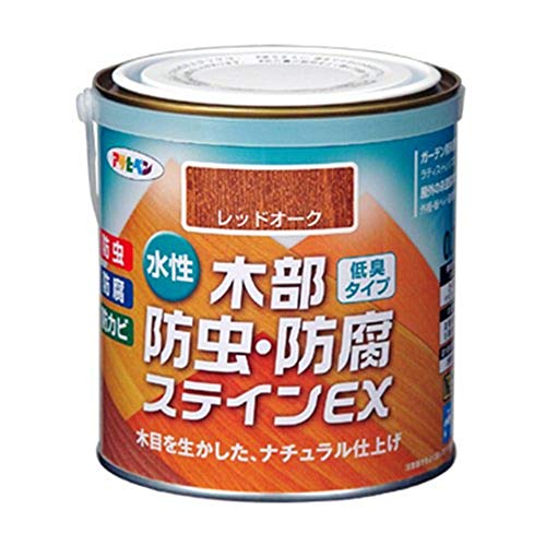アサヒペン 水性木部防虫 防腐ステインEX 0.7L レッドオーク