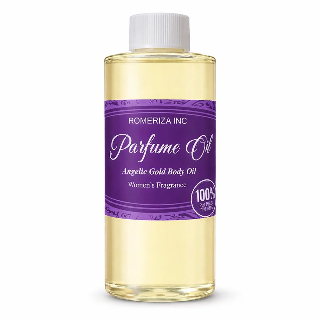4 Fl Oz Angelic GOLD Perfume Body Oil For Women,Our Interpretation Scented Fragrance Long Lasting Personal Scent, Body Oil For Daily Use & Gifts