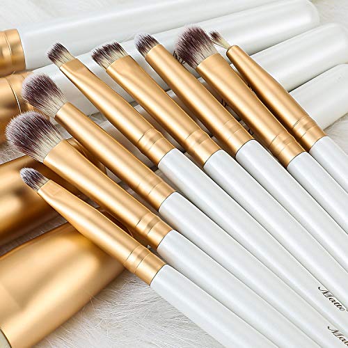 Matto Makeup Brushes 12 Piece Makeup Brush Set for Foundation Powder Mineral Eye Shadow Face Make Up Brushes