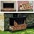 Kiarixo 4.3FT Outdoor Firewood Rack with Cover, 1/4 Cord of Firewood, Heavy Duty Firewood Holder & 600D Oxford Waterproof Cover for Outdoor Indoor Fireplace, Patio, Log Storage Rack for Firewood