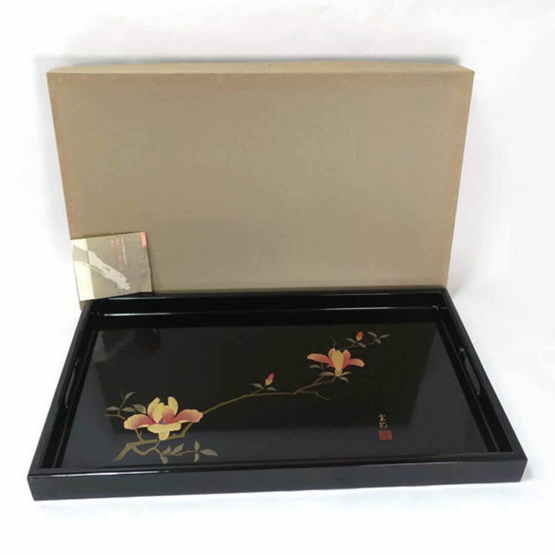 Amazon.co.jp: 会津塗 雲龍 漆器会津塗/金蒔絵 長手盆 ギフト : ホビー
