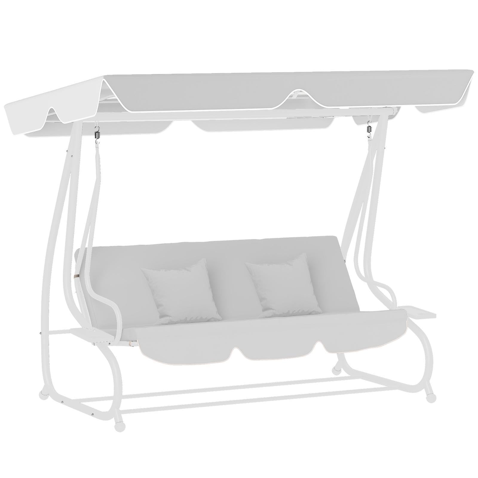 3-Seater Swing Chair Canopy Replacement, Waterproof Light Grey|Home & Garden|Yard, Garden & Outdoor Living|Patio & Garden Furniture|Chairs-image-42