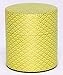 KOTODO Washi Paper Tea Tin Canister: Wide 5.3oz (150g) Bright Yellow Waves with Gold Outlines (#87), Japan