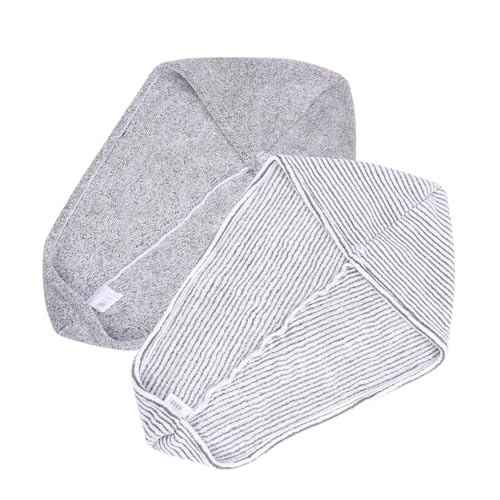 Beaupretty Super Absorbent Hair Dry Cap 2pcs Shower Caps Drying Towel Fast Dry Hair Wraps Fleece Material for Bath