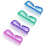 4 Pack Handle Grip Nail Brush Fingernail Brush, Brushes Cleaner Hand Scrub Cleaning Brush Kit for Toes, Shower,Garden,Pet, for kids & Women & Men