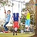 Ninja Obstacle Course for Kids Backyard - 10 Durable Obstacles and 60' Slackline - Outdoor Warrior Obstacle Playset Equipment with Gymnastic Ring, Rope Ladder, Ninja Wheel, Climbing Rope Swing